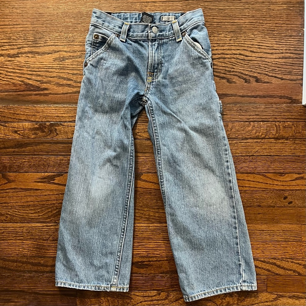 Polo Ralph Lauren Girls Carpenter Style Flare Denim Blue Jeans Size 5